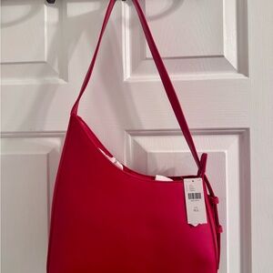 Elegant NWT Asymmetrical Red Shoulder Bag